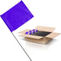Purple Marking Flags 1000 Pack - 4x5x15 Inch Purple Flags for Outside - Markers For Lawn, Irrigation, Landscaping, Survey & Sprinkler Head Marking