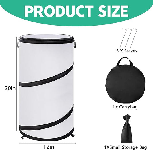 20 x 12 Inch Pop Up Winter Frost Plant Cover, Round Garden Plants Freeze Protection Tent, Foldable Warm Plant Protector Enclosure for Snow Frost Protection Indoor & Outdoor