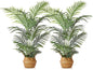 LOMANTO Fake Majesty Palm Plant 4Ft Artificial Plants for Home Decor Indoor Faux Palm Trees in Pot Fake Tropical Plants for Housewarming Gift 2Pack