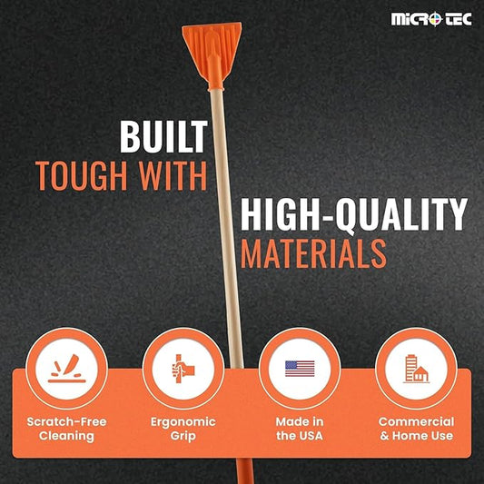 MICRO TEC Shuttsco 26" Sure Grip Ice Scraper – Freeze-Resistant Ice Removal Tool for Cars, Trucks, and SUVs – Long-Handle Scraper for Quick, Efficient Snow & Ice Clearance – Made in USA - Pack of 1