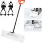 Orientools Snow Shovel and Pusher with Ergonomic Design, 36-Inch Wide Polyethylene Blade for Efficient Driveway and Sidewalk Snow Removal, Quick Connect Handle