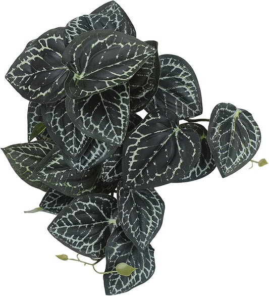 IBWell Fake Reptile Plants for Reptile Terrarium Plants, Reptile Plant Décor, Turtle Tank Plants with Suction Cup