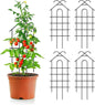 ARIFARO 24'' Metal Garden Trellis Indoor/Outdoor Sturdy Plant Trellis for Potted Plants,House Plants, Climbing Vines, Pack of 4, Black