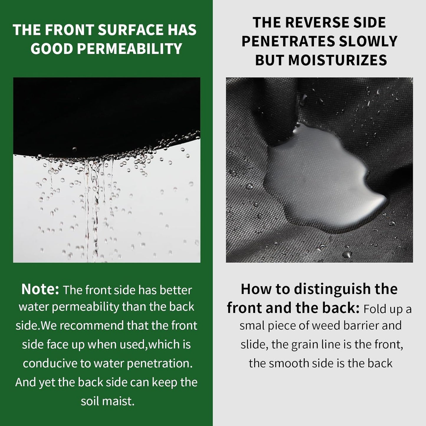 Non-Woven Weed Barrier Landscape Fabric, Durable Heavy-Duty Weed Removal Block, Easy to Set, Excellent Weed Control (3.2 oz) (1.9FT*32FT)