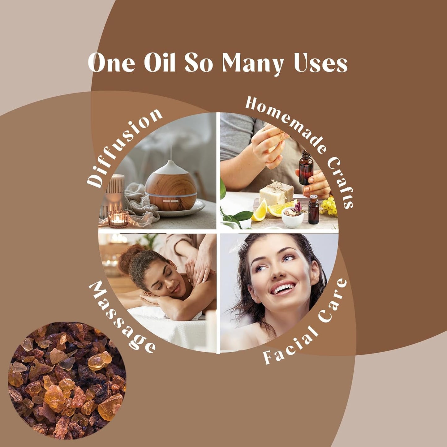 Myrrh Essential Oil, Pure Natural Myrrh Oil for Skin Hair Diffuser Room Spray DIY - 4 Oz