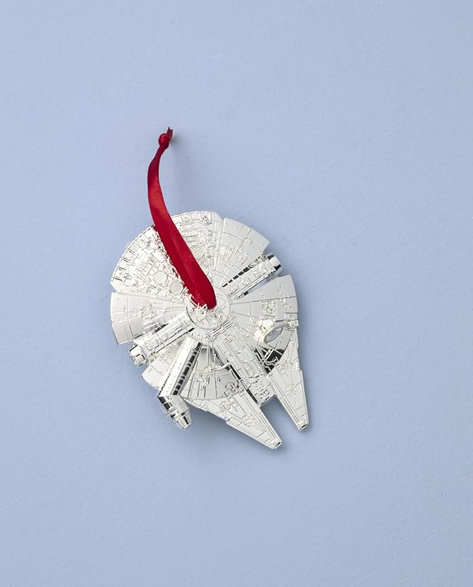 Lenox 897556 Millennium Falcon Metal Ornament, Christmas, Holiday Decorations