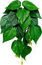 Woyrise Reptile Plants, Terrarium Hanging Plant Vines, Artificial Leaves with Suction Cup, Bearded Dragon Tank Accessories for Gecko Lizard Snake Frog Tortoise Decorations - Epipremnum aureum