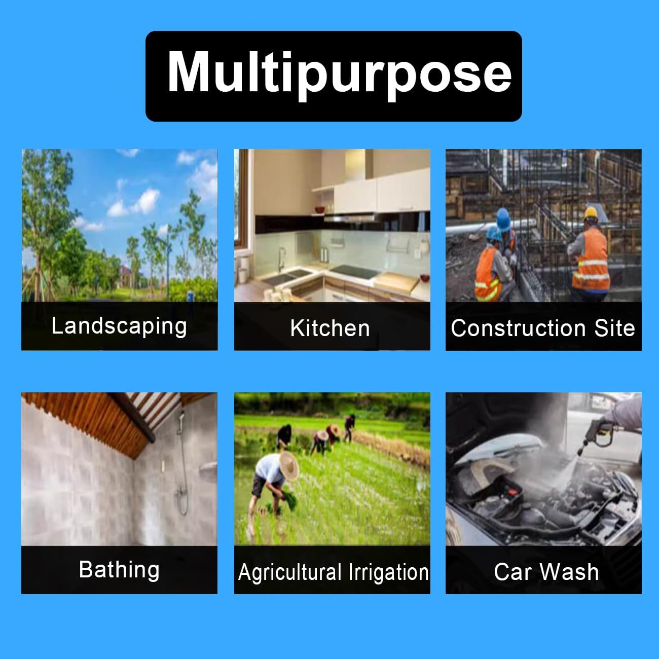 Large Capacity Water Container with Spigot Hose, Portable Water Storage Tank 52.8 Gallon No Leakage Camping Water Carrier for Emergency Vehicle Car Outdoor Hiking Picnic(Size:50L/13.2Gal)