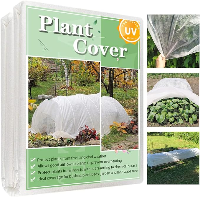 Plant Covers Freeze Protection, 5FT x 30FT 0.9oz Reusable Floating Row Cover Plant Blankets Frost Cloth for Clod Winter Frost Sun Pest Protection