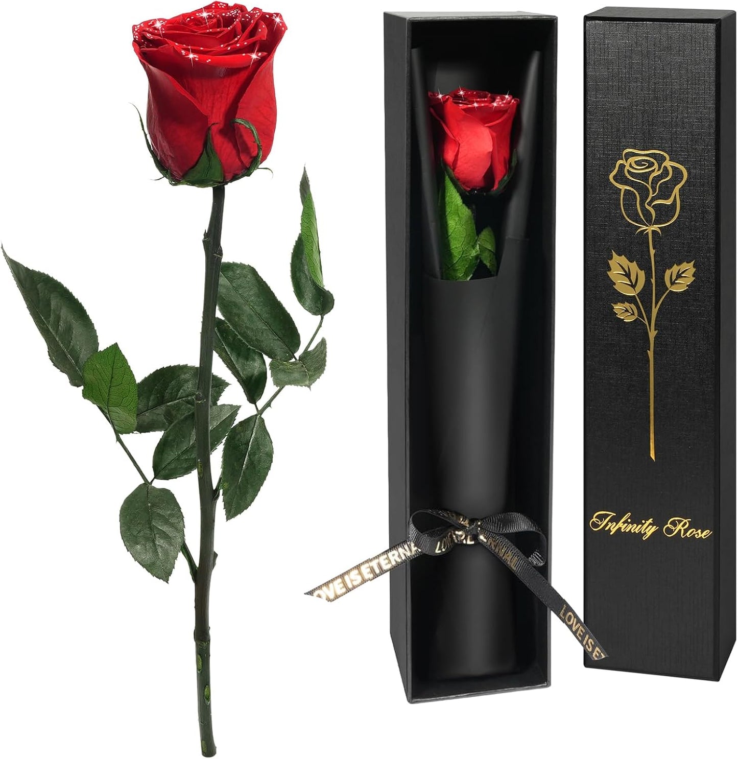 Yamonic Preserved Flower Rose Birthday Gifts for Women, Mothers Day Rose Flowers Gifts for Mom, Real Flower for Women, Grandma, Wife, Girlfriend Gifts for Christmas, Valentine's Day