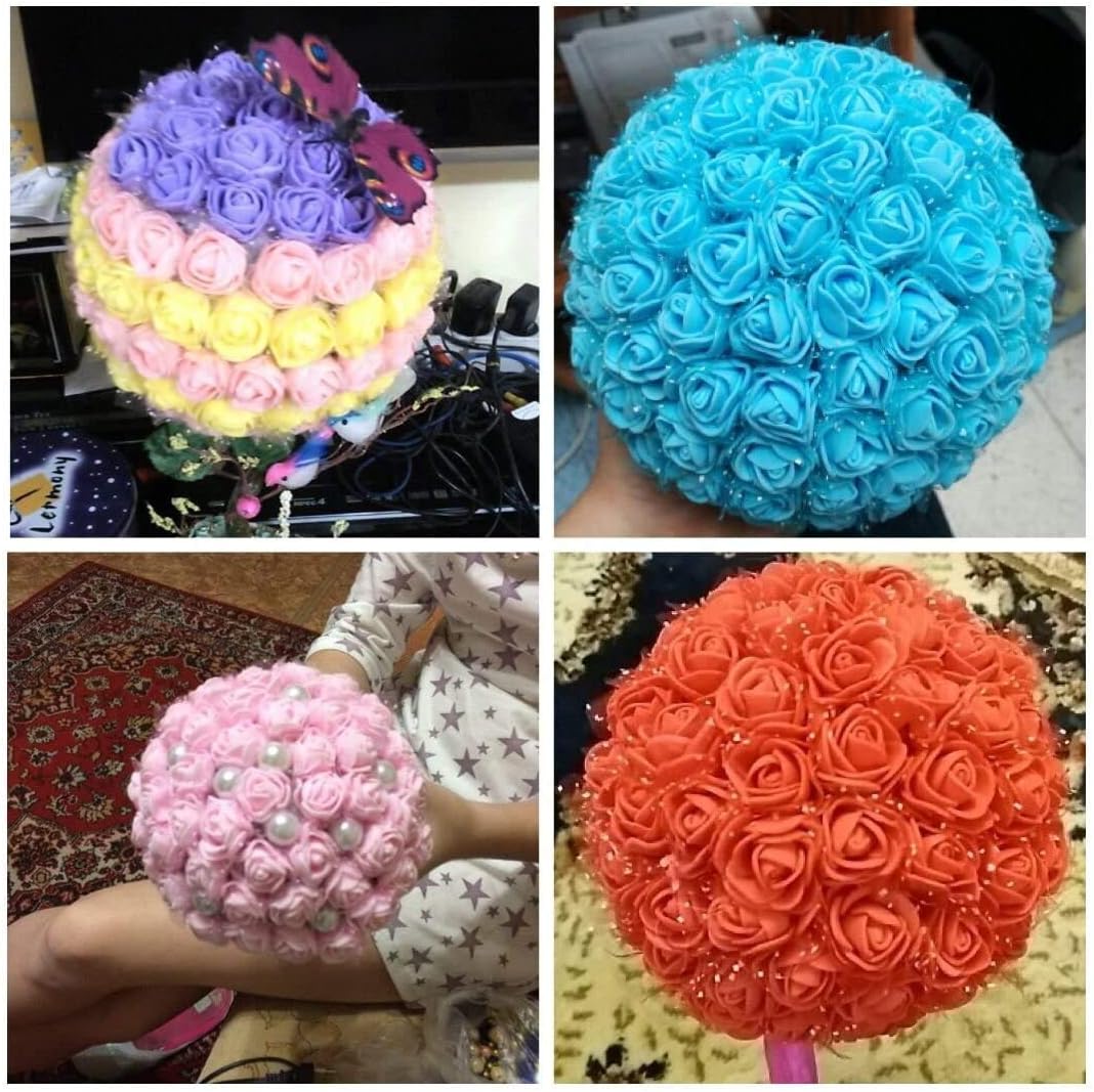 Mini Fake Rose Flower Heads 144pcs for Wedding Party Wedding Bridal Party Home Decor(Lime Green)