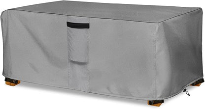 Outdoor Coffee Table Cover,Waterproof Rectangular Patio Small Side Table Cover,48 x 28 x 16 inch, Outdoor Table Covers Waterproof Rectangle,Grey