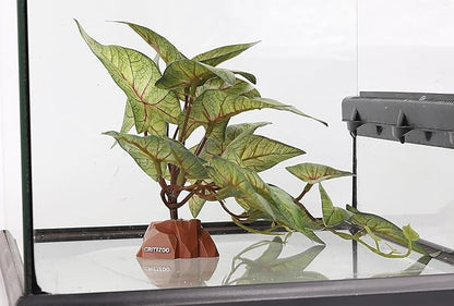 Reptile Fake Plants for Terrarium Decor, Snake Tank Accessories for Leopard Gecko Ball Python Bearded Dragon Crested Gecko Tortoise Frog Lizard Spider - Fake Arrowhead Plants