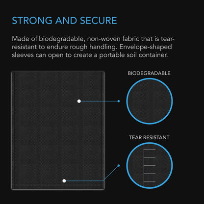 AC Infinity Nursery Bags 1/2 Gallon, Non-Woven Fabric Growing Pouches, 50-Pack Biodegradable Plant Pots for Seed Starting, Soil Transplant, Home Garden Supply