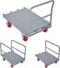 2 in 1 Panel Truck, 2000 LBS Panel Dolly Cart with 6" Swivel Casters and 36" x 24" Deck, Heavy-Duty Drywall Sheet Cart, Handling Wall Panel, Lumber for Garage, Warehouse (5.89 in (4 Side Handrails))