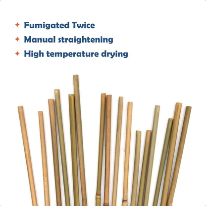 Bamboo Stakes 6FT Garden Stakes Plant Stakes for Outdoor Climbing Plants Poles Support Mini Tree Vines Pole Beans Cucumber 20 Pack