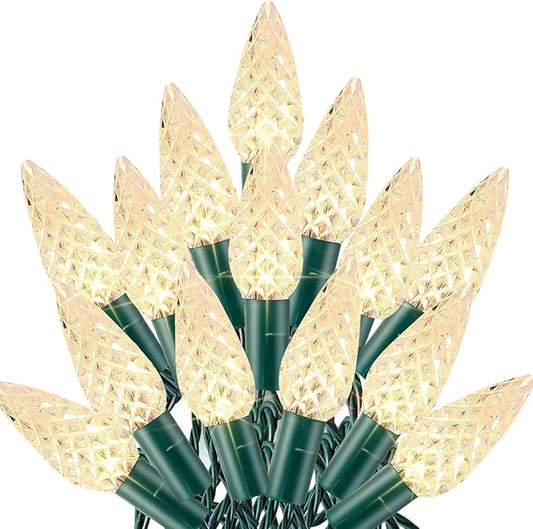 TW SHINE C6 Christmas String Lights, 200 LED 66 FT Christmas Lights Outdoor with 8 Modes Timer, Waterproof Connectable for Indoor Yard Xmas Tree House Christmas Decorations (Warm White)