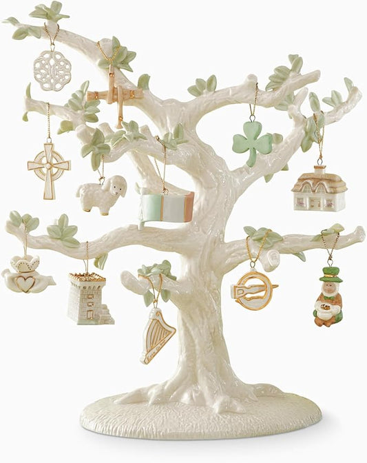 Lenox 824957 Luck of The Irish 12-Piece Ornament & Tree Set, St. Patricks Day