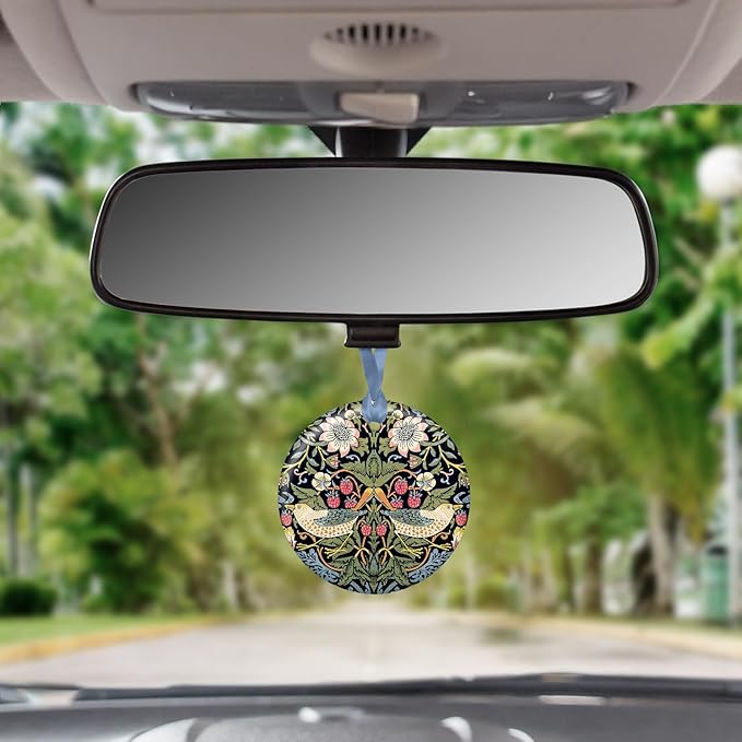 Christmas Tree Ornament, Porcelain William Morris Strawberry Thief Fine Art Keepsake Ornament by RainCaper