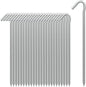 AAGUT Tent Stakes, Tent Stakes Metal Garden Edging Fence Hooks Yard Camping Stake Heavy Duty Galvanized 9 Inch 6 Gauge Tent Pegs for Tarp, Inflatable, Outdoor Christmas Decorations, 25 Pack