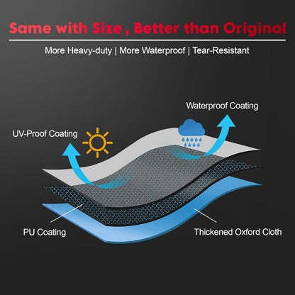 Fire Pit Cover Square 44 Inch - Outdoor Firepit Cover Heavy Duty & Waterproof, 600D Patio Fire Table Cover Gas Fire Pit Accessories Fade & Weather Resistant - 44 x 44 x 24 Inch