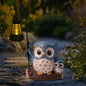 Garden Statues Owl with Solar LED Lantern, Resin Solar Garden Decor for Outside, Yard Decorations Outdoor for Patio, Porch, Balcony, Lawn Ornaments, House Warming Birthday Gifts for Mom Women Grandma