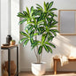 Artificial Dracaena Plant 5FT - Realistic Fake Dracaena Tree Tall Large Faux Silk Plants Fake Floor Potted Artificial Plants for Home Decor, Office Plants