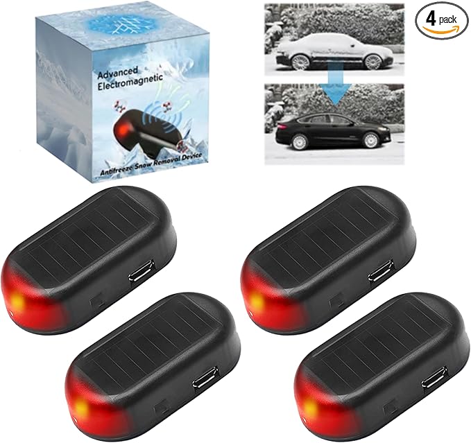 Car Interference Antifreeze Instrument, Universal Solar Car Windshield De-Icer, Reusable Anti-Ice Solution, All-in-One Anti-Frost Tool for All Vehicle Safety and Maintenance (4)
