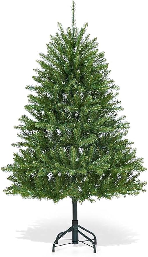 GarveeHome 4.5ft Christmas Tree, Artificial Christmas Trees with Dense Branches Realistic Holiday Décor Tree with Base