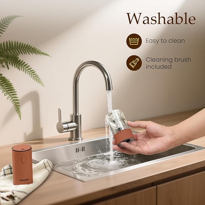 Electric Salt and Pepper Grinder Set Rechargeable with LED Lights, Automatic Pepper & Salt Mill, Adjustable Coarseness, Large Capacity, Brown