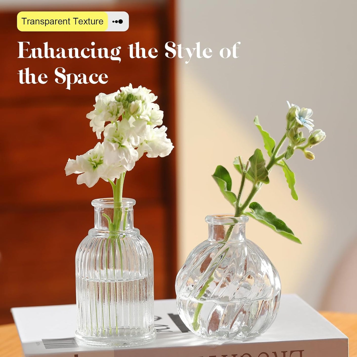 Set of 33 Bud Vases for Flowers, Small Glass Vases for Flowers,Small Vintage Glass Bottles for Rustic Wedding Centerpieces and Home Table Flower Decor