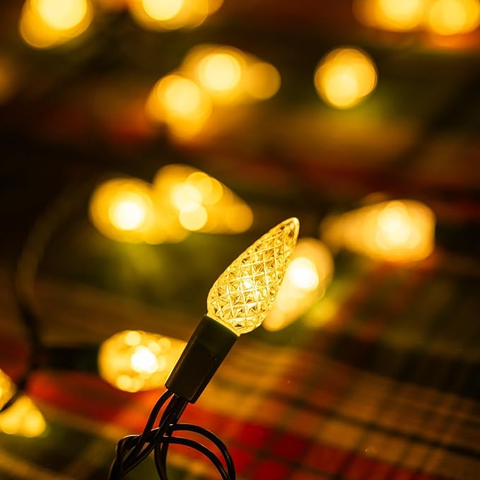 TW SHINE C6 Christmas String Lights, 200 LED 66 FT Christmas Lights Outdoor with 8 Modes Timer, Waterproof Connectable for Indoor Yard Xmas Tree House Christmas Decorations (Warm White)