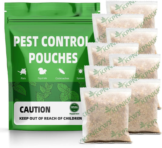 Pest Control, Mouse Repellent Pouches, Rodent Repellent, Mice Repellant Indoor, Peppermint Mice to Repel Spider, Ant, Roach & Mosquito, Rat Repellant Outdoor, Keep Mouse Out of Camper-8P