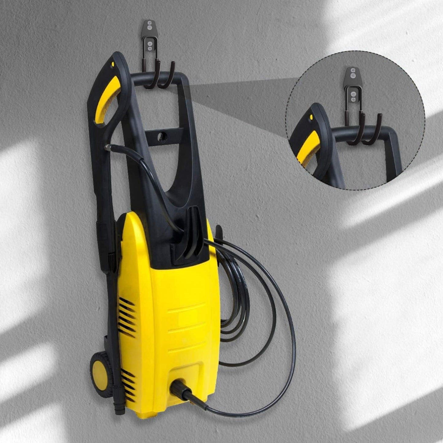 3-H Weed Eater Hanger 2 Pack,2 Large Garage Wall Hooks,1 Extension Strap,Utility Weedeater Rack,Tool Hangers for Organizing and Hanging Weed Wacker,Leaf Blower,String Trimmer,Power Tool in Garden