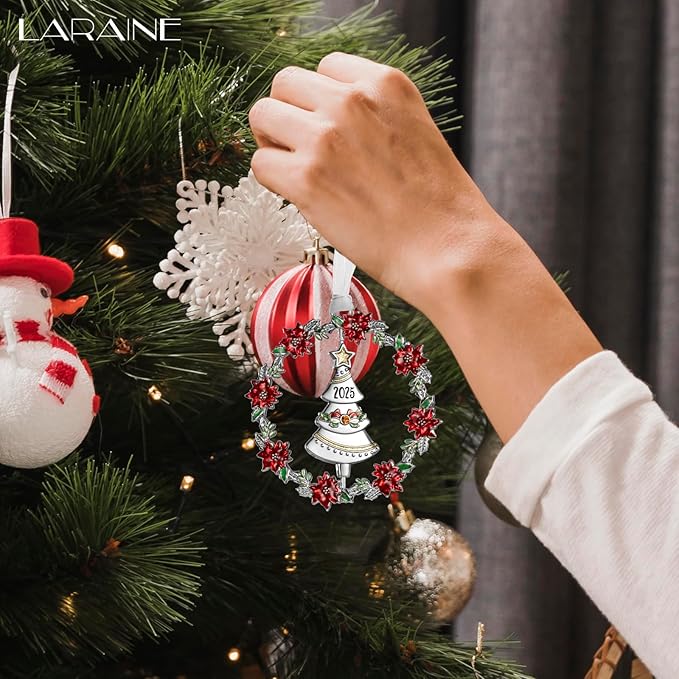 Laraine Christmas Tree Ornaments – 2025 Decorative Rotation Hanging Pendant of Car Charm Holiday Keepsake Gift Home Decor (Tree (2025))