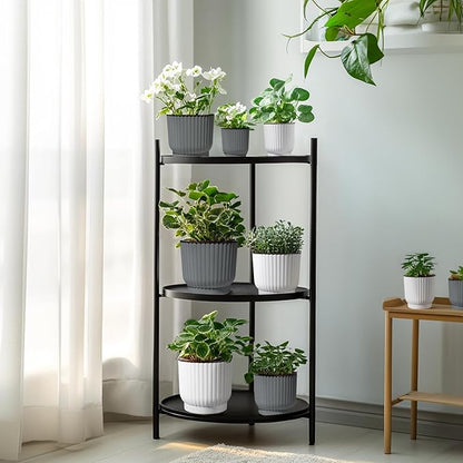 T4U 7 Inch Self Watering Pots for Indoor Plants, 4 Pack Plant Pots, Self Watering Planter for Indoor Plants, Durable Plastic Pots (4 Pack, 7", Gray)