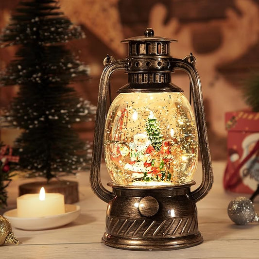 Christmas Decorations Indoor-Musical Snow Globe Christmas,Santa Christmass Tree Lighted Scene Snow Globes Lantern USB or Battery Powered,Christmass Decorations Decor for Home