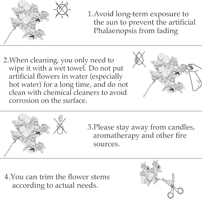 Chuangdi 2 Pieces Artificial Phalaenopsis with Suction Cups Terrarium Plant Decoration Reptile Habitat Plant Decor for Hermit Crab Lizards Geckos Snake Reptile (Dark Pink, White Yellow)