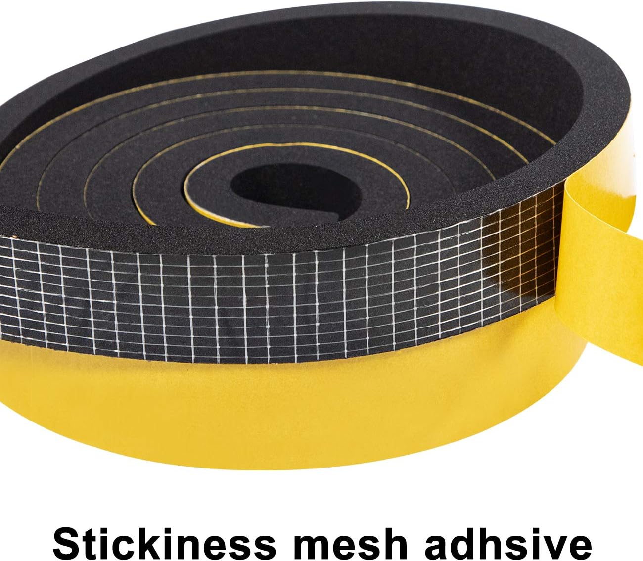 TORRAMI Adhesive Foam Tape 1 inch W X 3/8 inch T, Closed Cell Foam Weather Strip Seal Insulation (Total 13 Ft Length, 2 Rolls of 6.5 Ft Each)