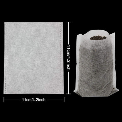 Augshy Grow Bags, 400pcs Plant Bags, Non-Woven Plants Nursery Bags, Seeding Bags, Fabric Seedling Pots Plants, Home Garden Outdoor Greenhouse Supplies 11x11cm/4.2"x4.2"