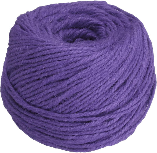 uxcell 328 Feet Natural Jute Twine String,3mm Thin Garden Twine Rope Colored Plant String Cord for DIY Art Crafts Gift Wrapping Decoration Packing Gardening Plant Hanger,Purple