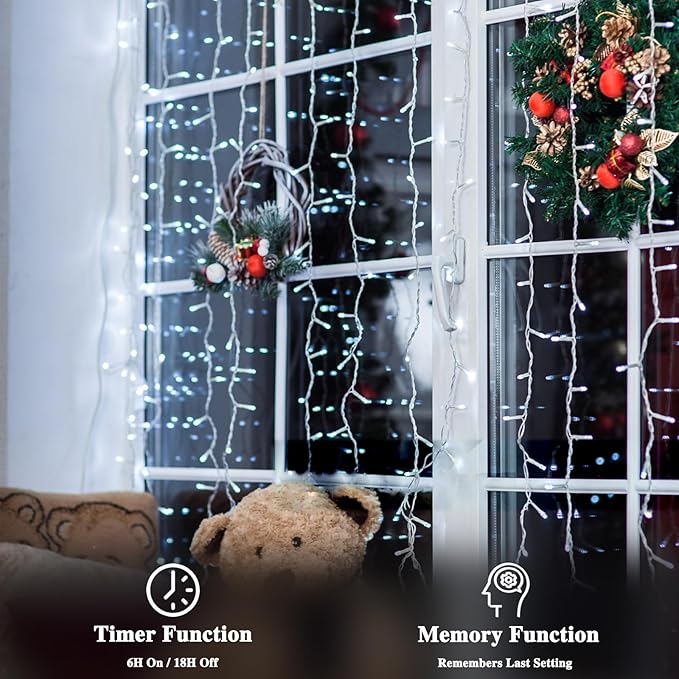 240LED 88Ft Connectable String Lights Indoor Outdoor Clear Wire | Cool White Christmas Lights | Twinkle Fairy Light Plug in with Timer for Bedroom Classroom Wedding Tree Patio Decor