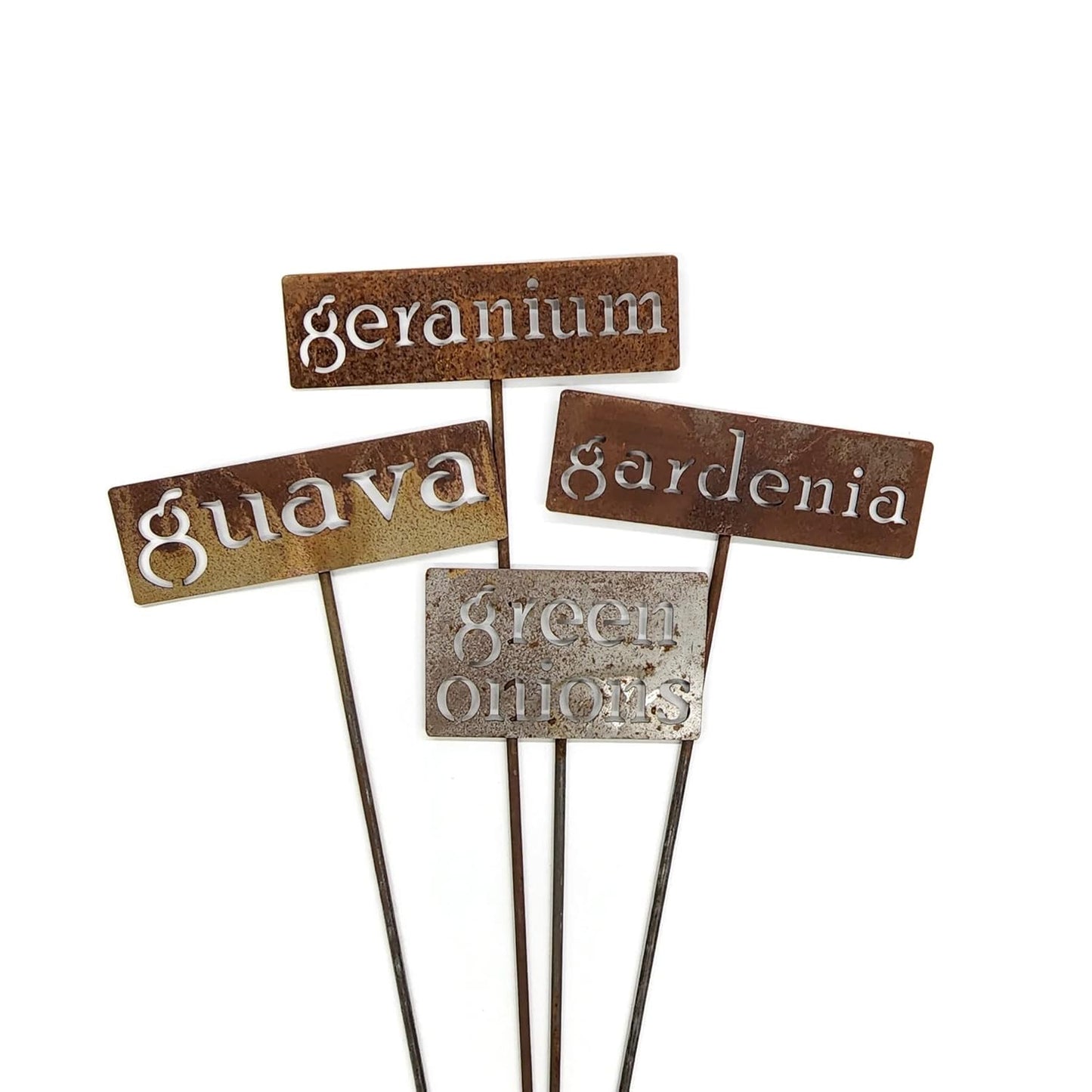 Classic Metal Garden Markers 19 Inches Tall (grapefruit, Naturally Rusted)