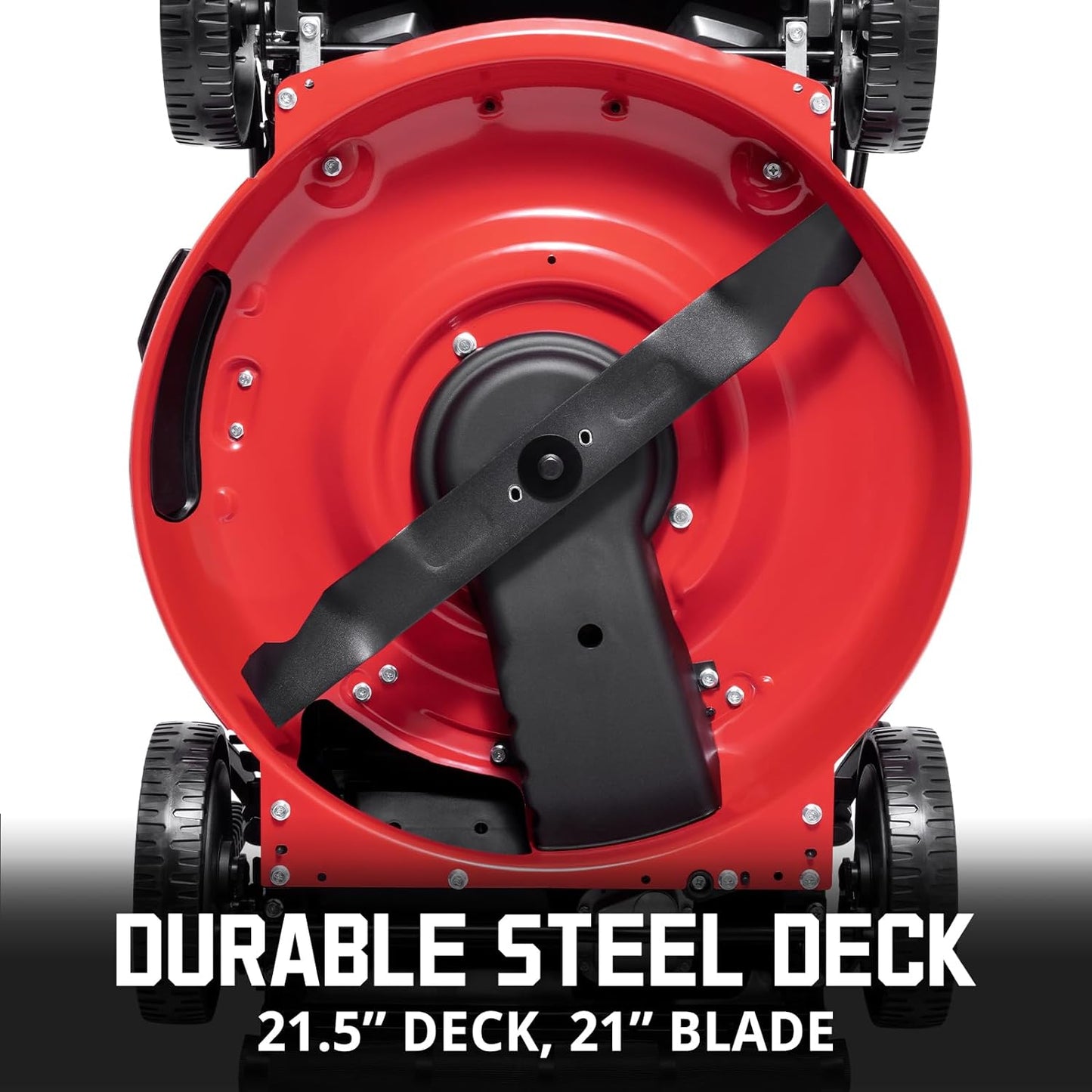 PowerSmart 21 in. Gas Lawn Mower with 144cc OHV Engine, 2-in-1 Push Mower with Mulching & Side-Discharge