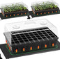 SOLIGT 3 Set 60-Cell Seed Starter Kit - Strong Seed Trays with Humidity Domes, Cell Trays and Seedling Heat Mats - Cloning, Propagation and Germination Station