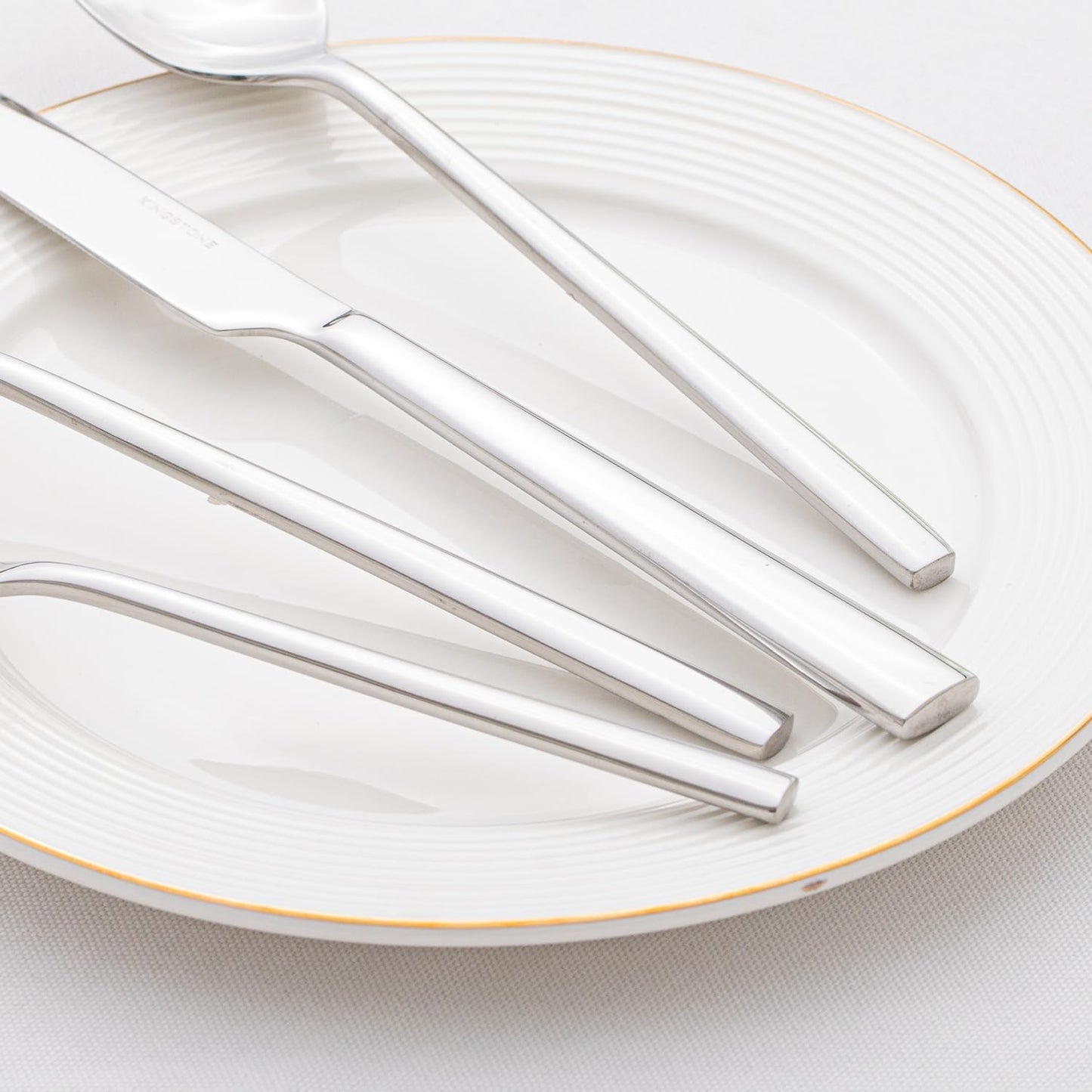 KINGSTONE Silverware Set with Serving Utensils, 65-Piece Forged Flatware Set Cutlery Set Premium Stainless Steel, Service for 12, for Kitchen, Home, Wedding, Party, Mirror Polished and Dishwasher Safe