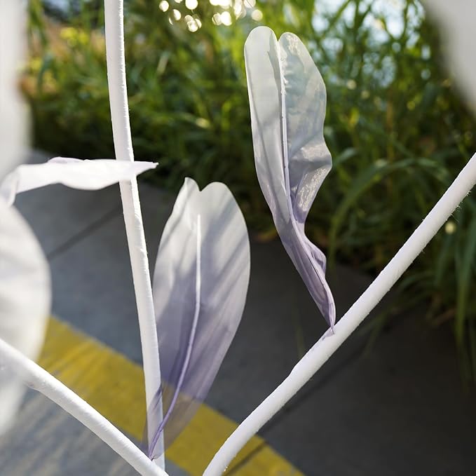 Giant Flowers for Decoration,Large Fake Flower with Standing Stems and Base,Big Artificial Flowers for Home Decor,Wedding Background Decor,Shop Window Display,Banquet,Garden Party (Purple)