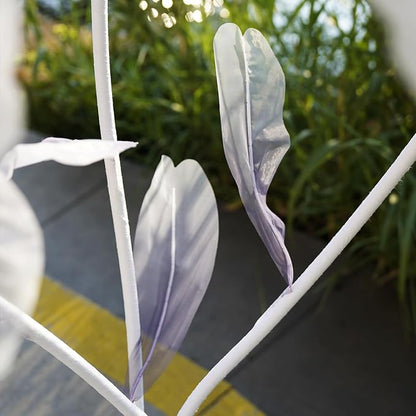 Giant Flowers for Decoration,Large Fake Flower with Standing Stems and Base,Big Artificial Flowers for Home Decor,Wedding Background Decor,Shop Window Display,Banquet,Garden Party (Purple)