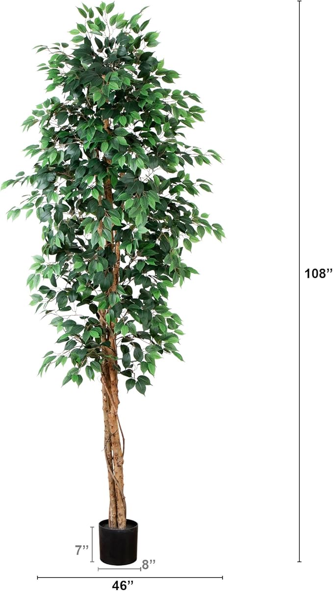 Nearly Natural 9ft. Artificial Ficus Tree