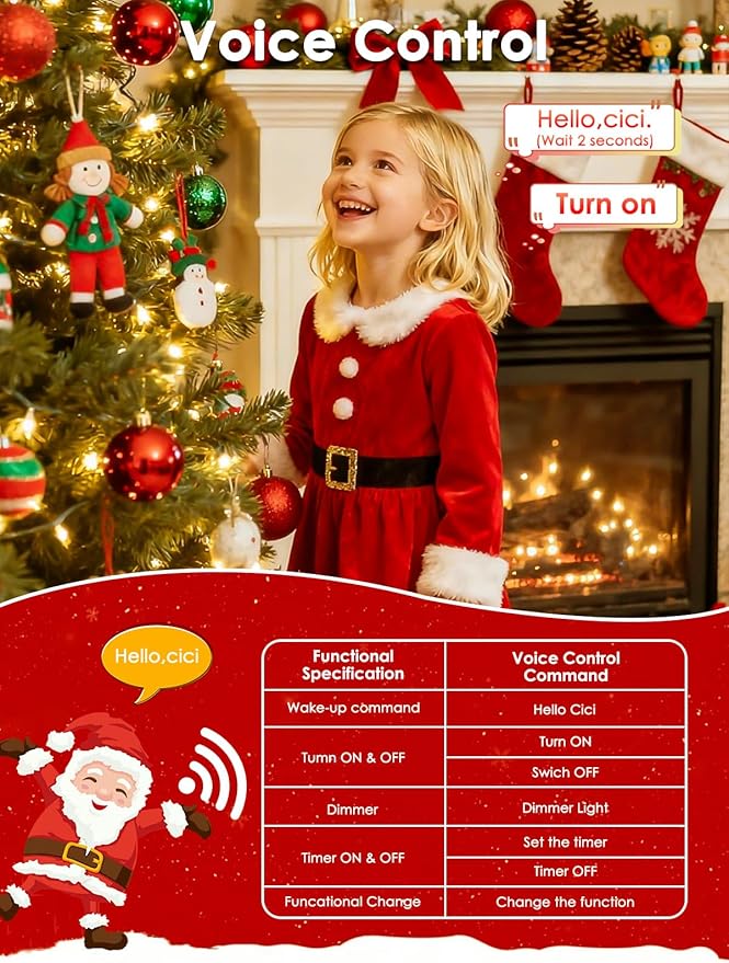 Voice Control Connectable 2PK 164FT 400LED Christmas String Lights Indoor Outdoor with Remote | Smart Twinkle Fairy String Lights 12 Modes & Timer for Xmas Tree Decor (Warm White)